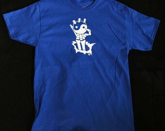 Yin Yang T-shirt Royal Blue Bone Sign Series