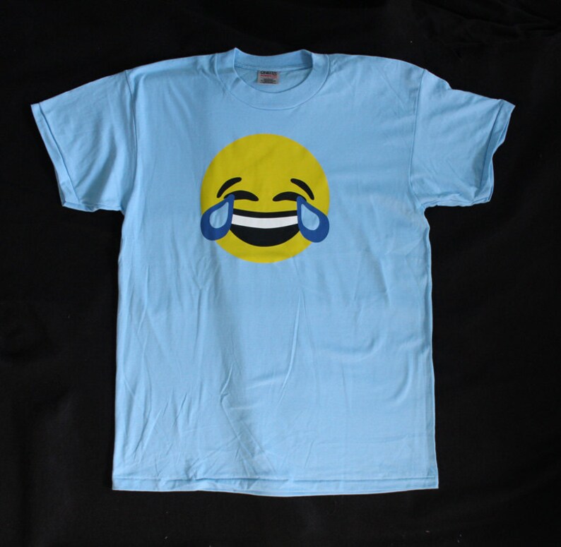 Emoji Tee Shirt Laughing/crying Face - Etsy