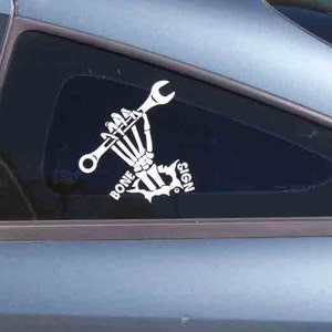 Wrench Vinyl Decal Bone Sign Series