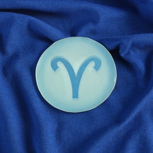 Aries Zodiac Sign Disc Mirror 3 inch