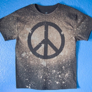 Peace Sign Splatter T-shirt Black