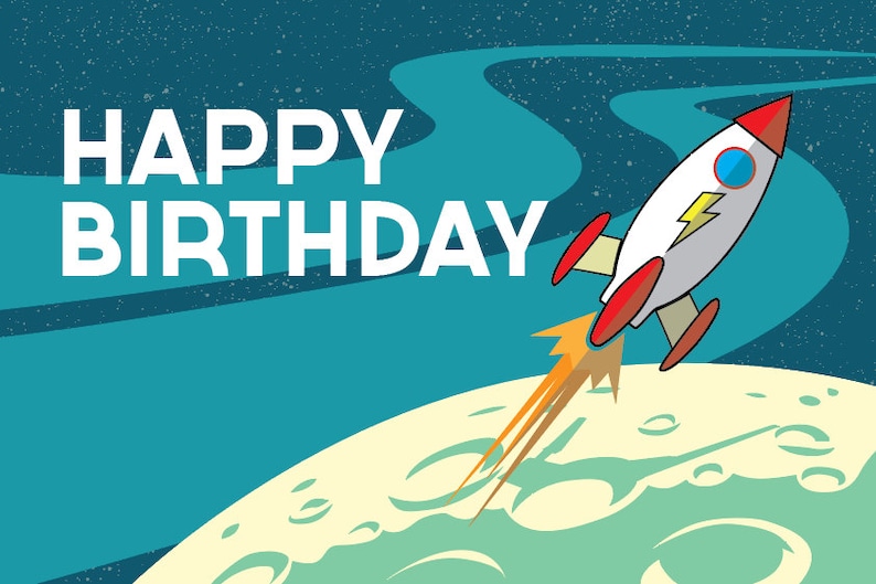 Outer Space Birthday Background
