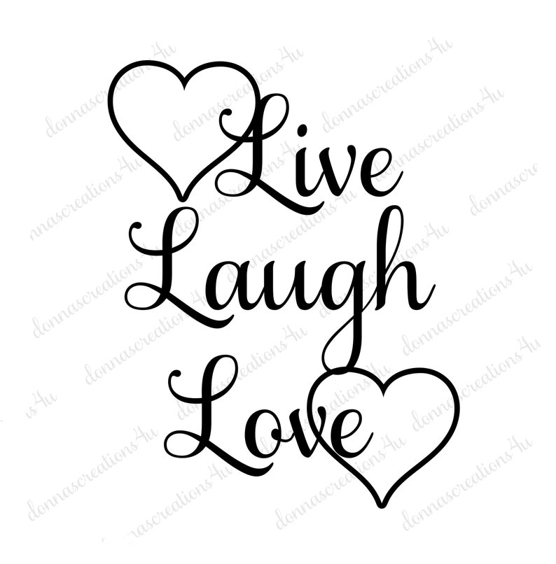 Download Live Laugh Love Cut File SVG PNG Samantha Font HTV Digital | Etsy