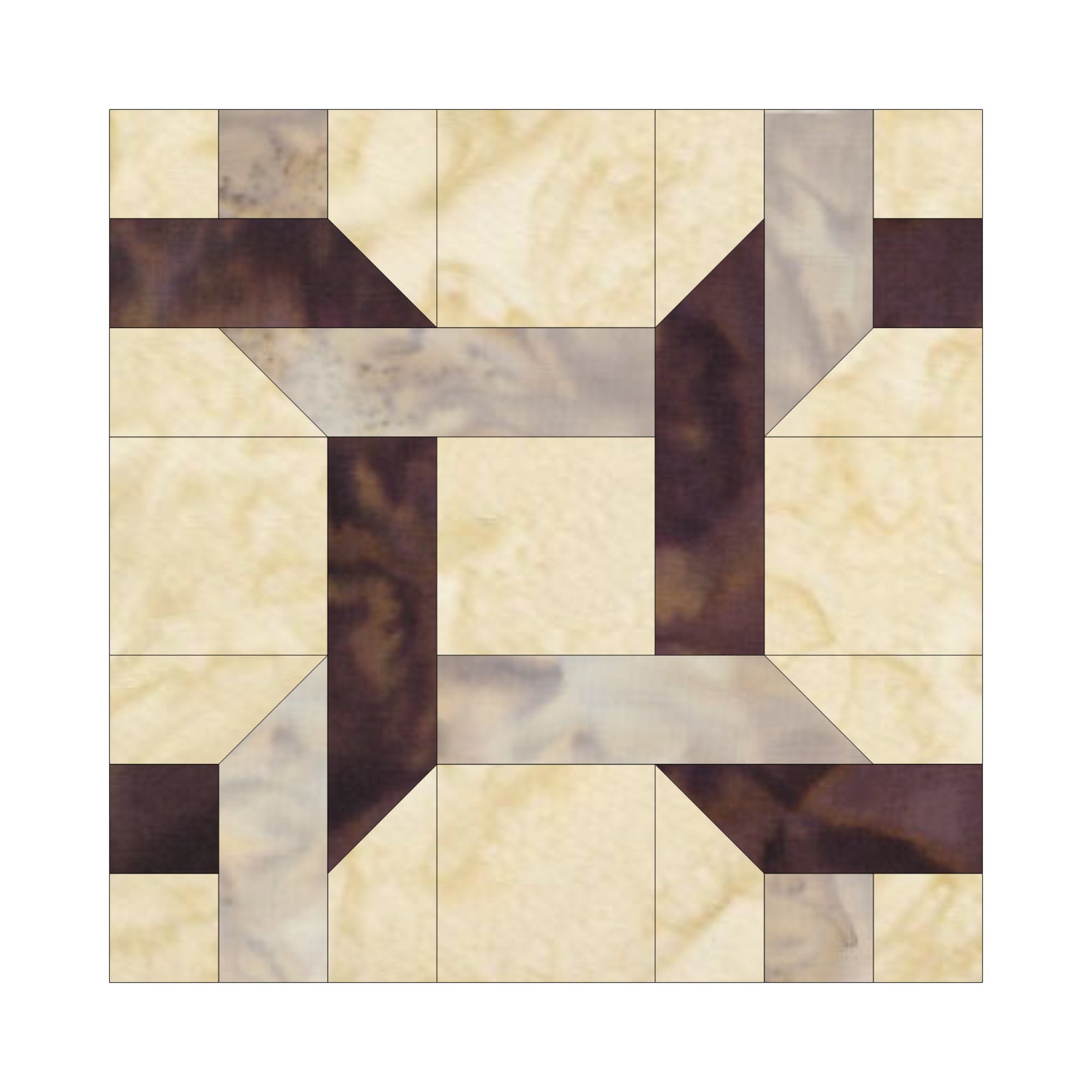 Twisted Block Ribbon Quilt Block Pattern Digital Download Modern ...