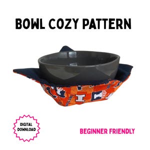 Microwave Bowl Cozy PDF Pattern, Beginner Friendly, Sewing Pattern, Step-by-Step Photos instant download, microwave sewing, kitchen sewing