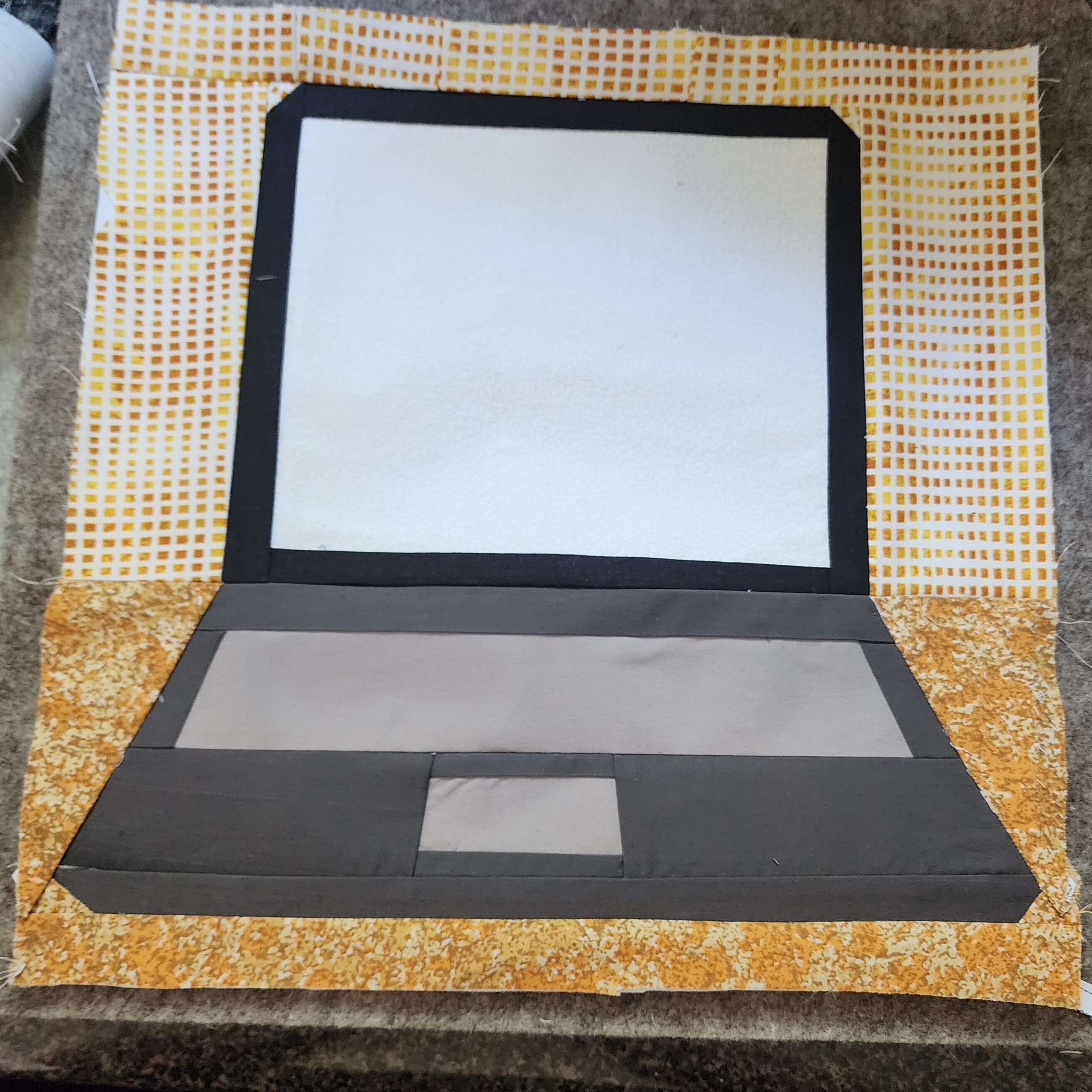 Laptop Quilt Block Pattern Digital Download Modern Patchwork Etsy