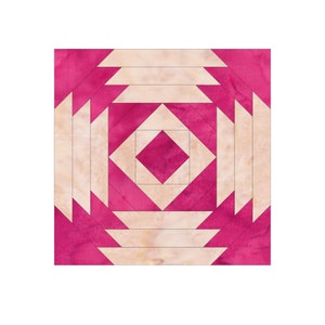 Pineapple Quilt Block Pattern Digital Download Modern Patchwork Instant Download FPP Easy Quilt Block