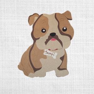 Quilt Bulldog Applique PDF y SVG Cut file Machine Applique