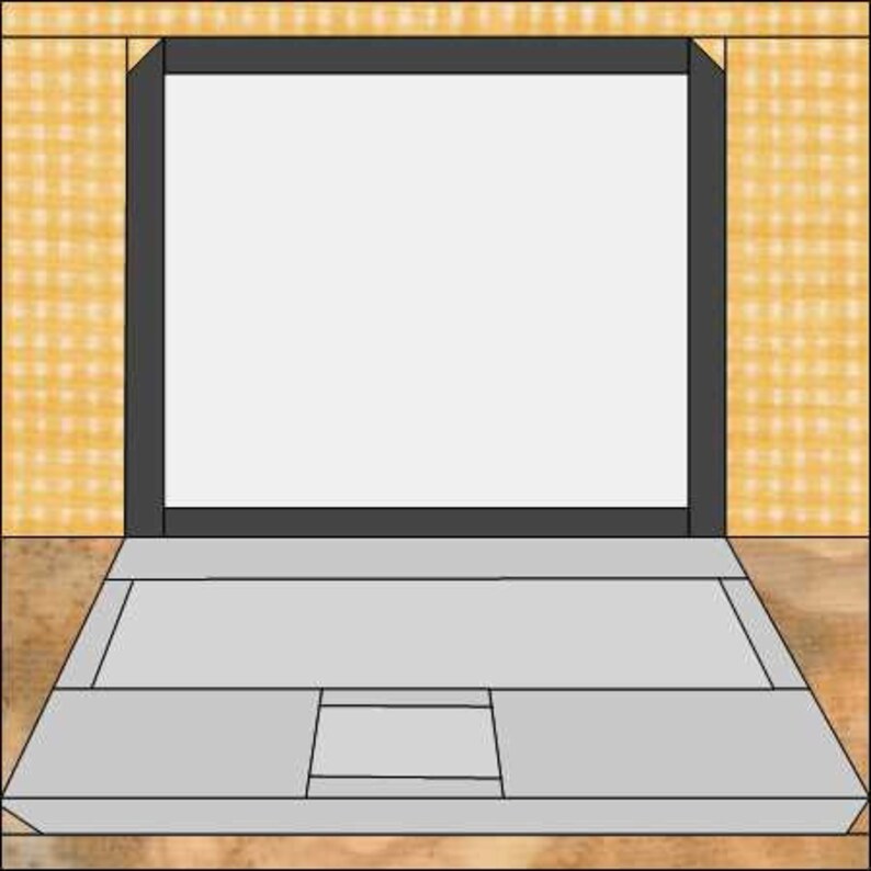 Laptop Quilt Block Pattern Digital Download Modern Patchwork Etsy