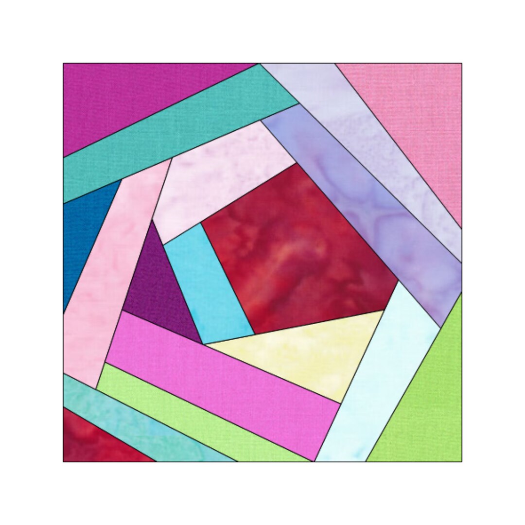 Scrappy Quilt Block Pattern Digital Download Modern Patchwork Instant ...