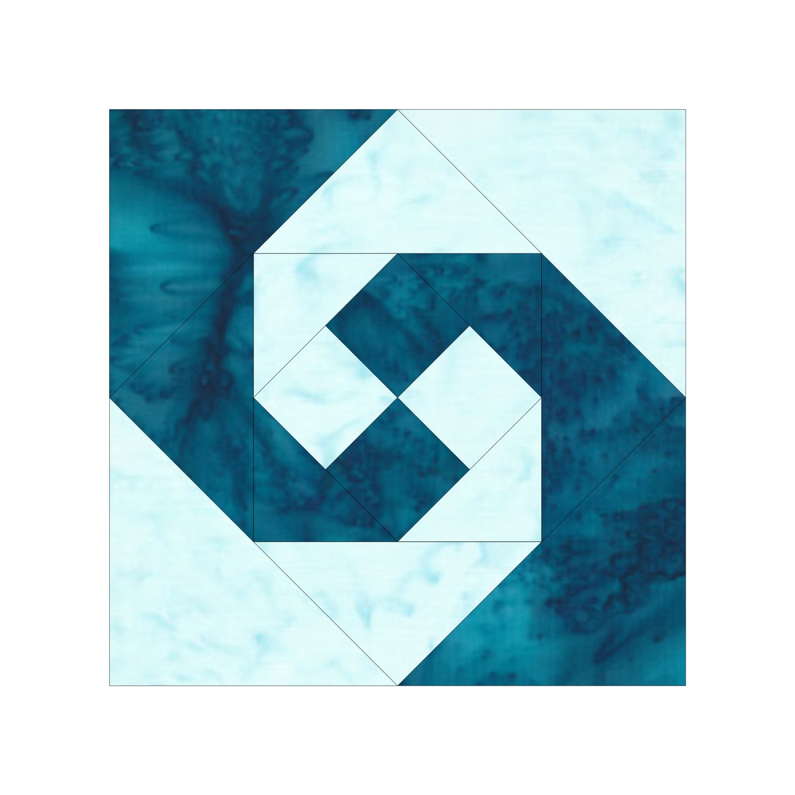 Monkey Wrench Quilt Block Pattern Digital Download Modern Patchwork