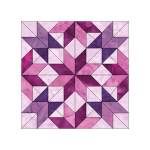 Starry Night No Y Seams  Quilt Block Pattern Digital Download Foundation Paper Piecing Pattern Instant Download FPP 6,8,10,12,15 inch Blocks