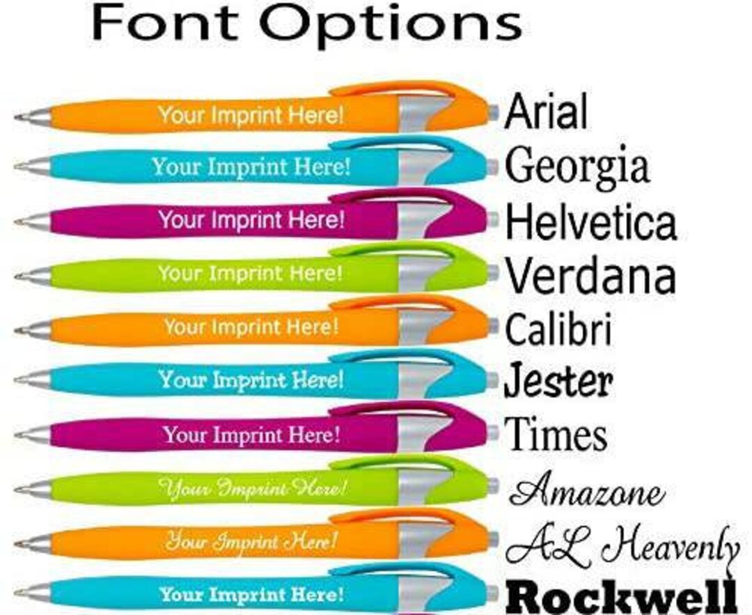 Custom Colored Ink Pens Softtouch Neon Ink Colors Personalized