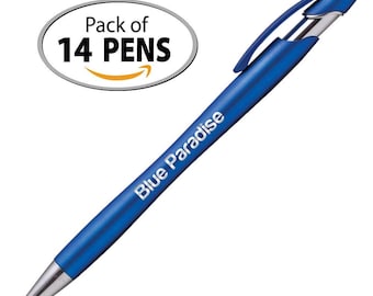 14 Custom Imprinted Stylus pens Personalized. Stylus pens For Touch Screens Retractable Black Writing Ink. FREE PERZONALIZATION & SHIPPING!