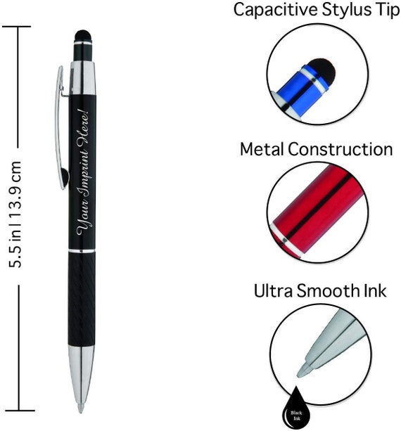 12pcs Ballpoint Pens Stylus Pen Metal Pen Cute Pen Black Ink Point