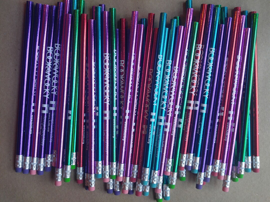 144 Round Assorted Misprinted Pencils 2 Lead. USA Made. Non Toxic. Back