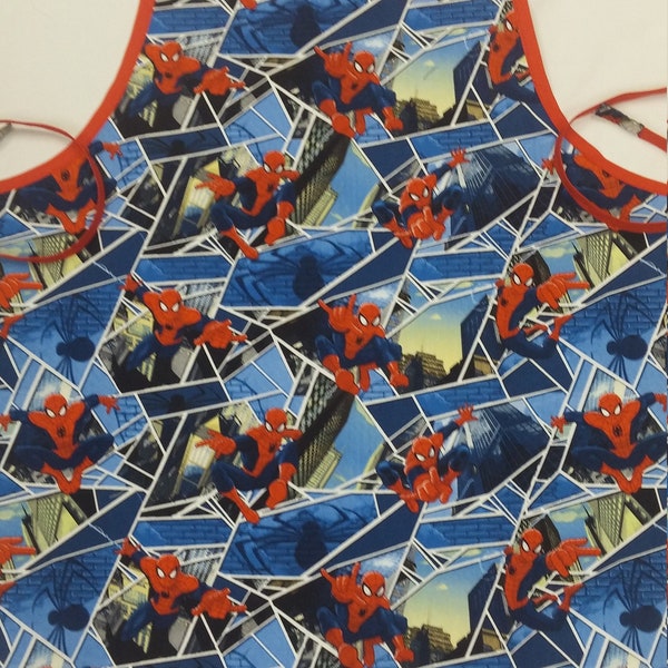 Spider-Man Adult Full Apron - comics Spider Man print fabric - Superhero Spiderman apron - Geeky gift - Unisex apron