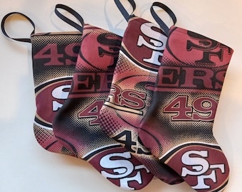 49ers small individual XMAS stocking - 49ers XMAS decor