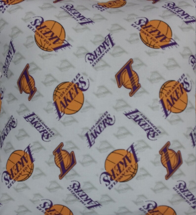 L A Lakers 14X14 pillow cover Lakers decor LeBron Davis Lakers pillow cover image 3