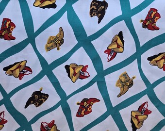 Boots N Hats fabric - Quilting