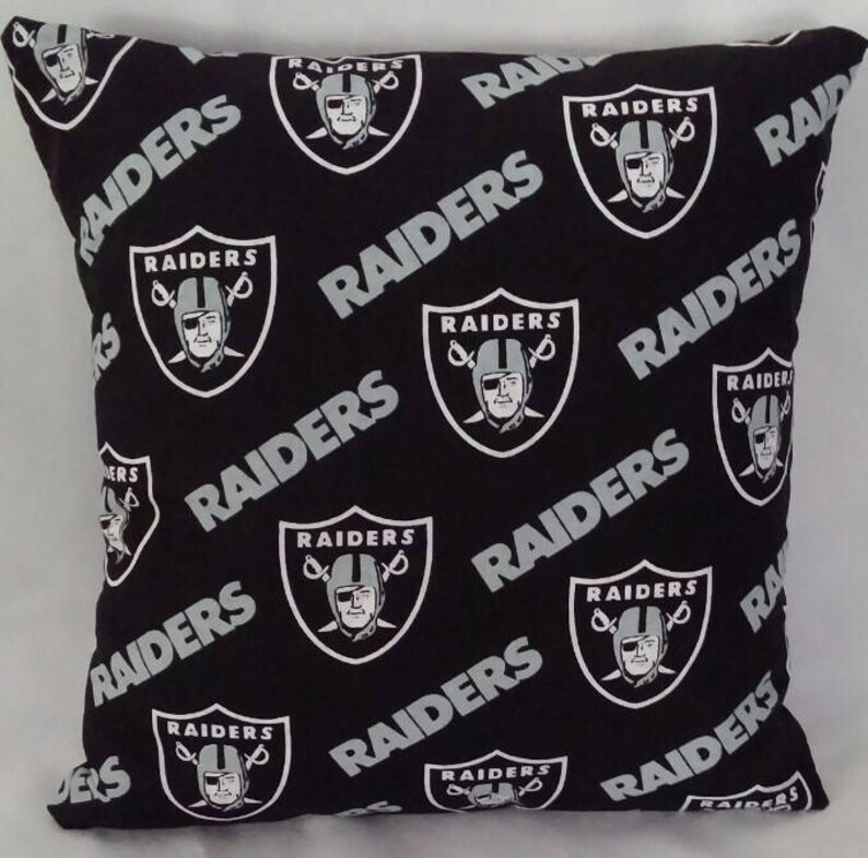 Raiders 14X14 Pillow Cover Football Pillow Sports Pillow Etsy