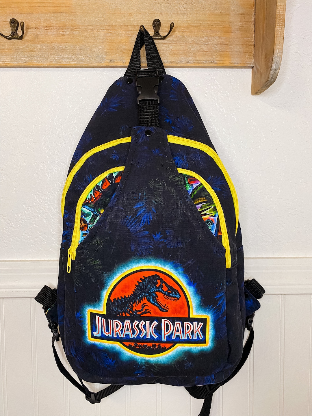 Jurassic Park Dinosaur Sling Bag Backpack and Pillow Etsy