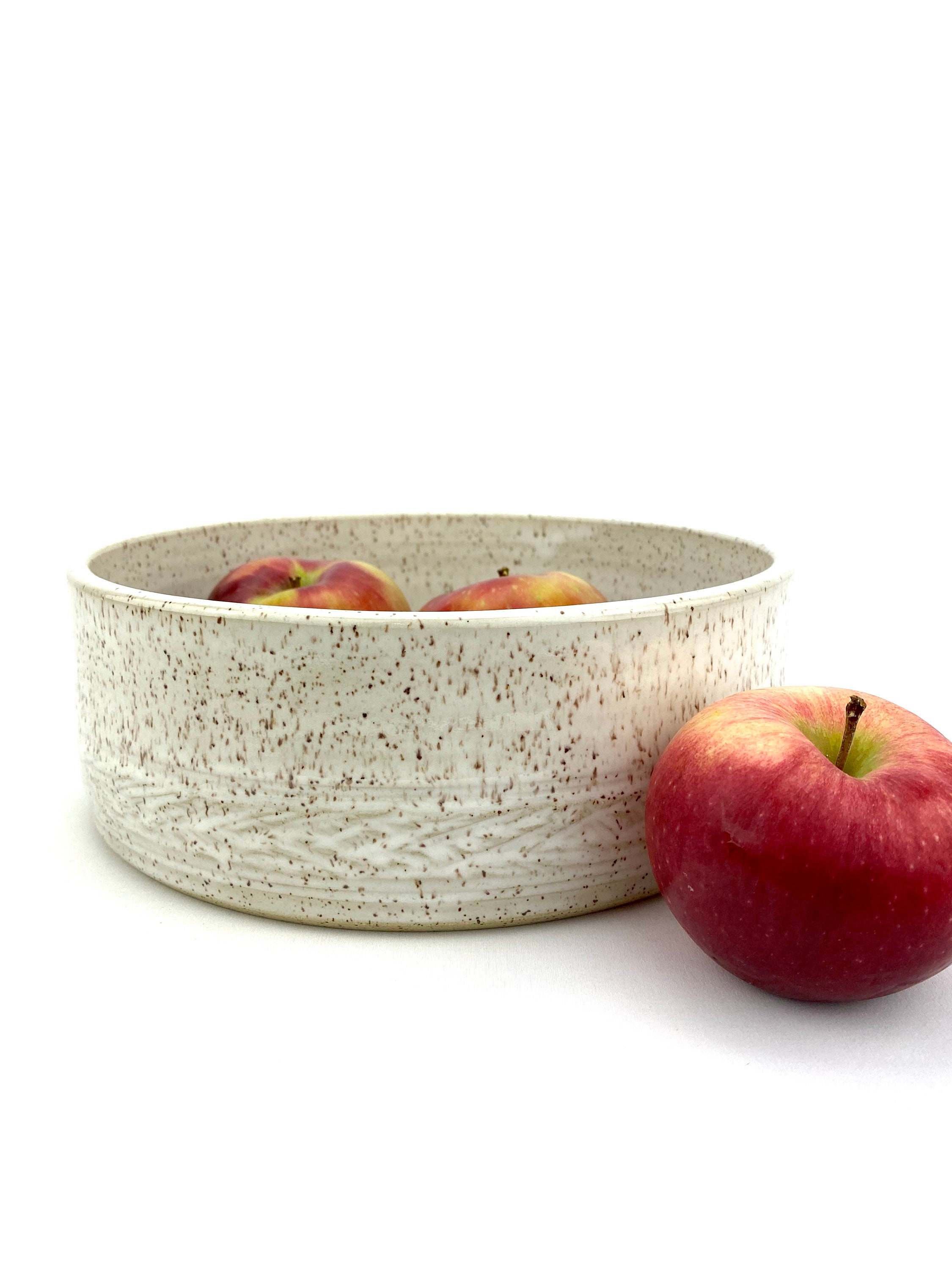 Bowl Serving White Decorative Bowl Fruit Pottery Etsy