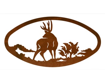 Mule Deer Rustic American Made Wall art