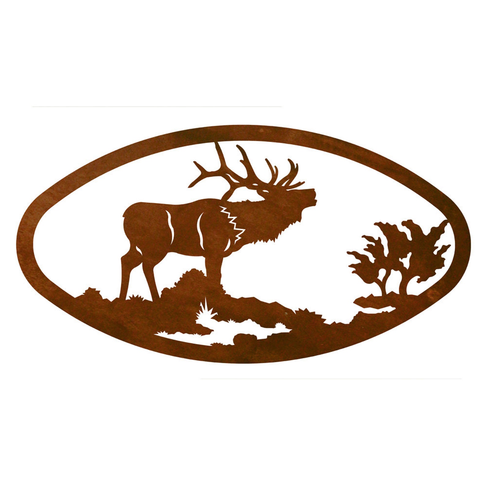 Elk Bugling Bull Elk Rustic American Made Plasma Cut Steel Etsy