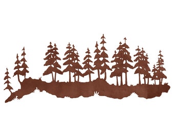 Pine Forest Steel Wall Art 42"x 17"