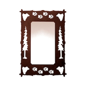 Rustic Bear Mirror 36&quot;
