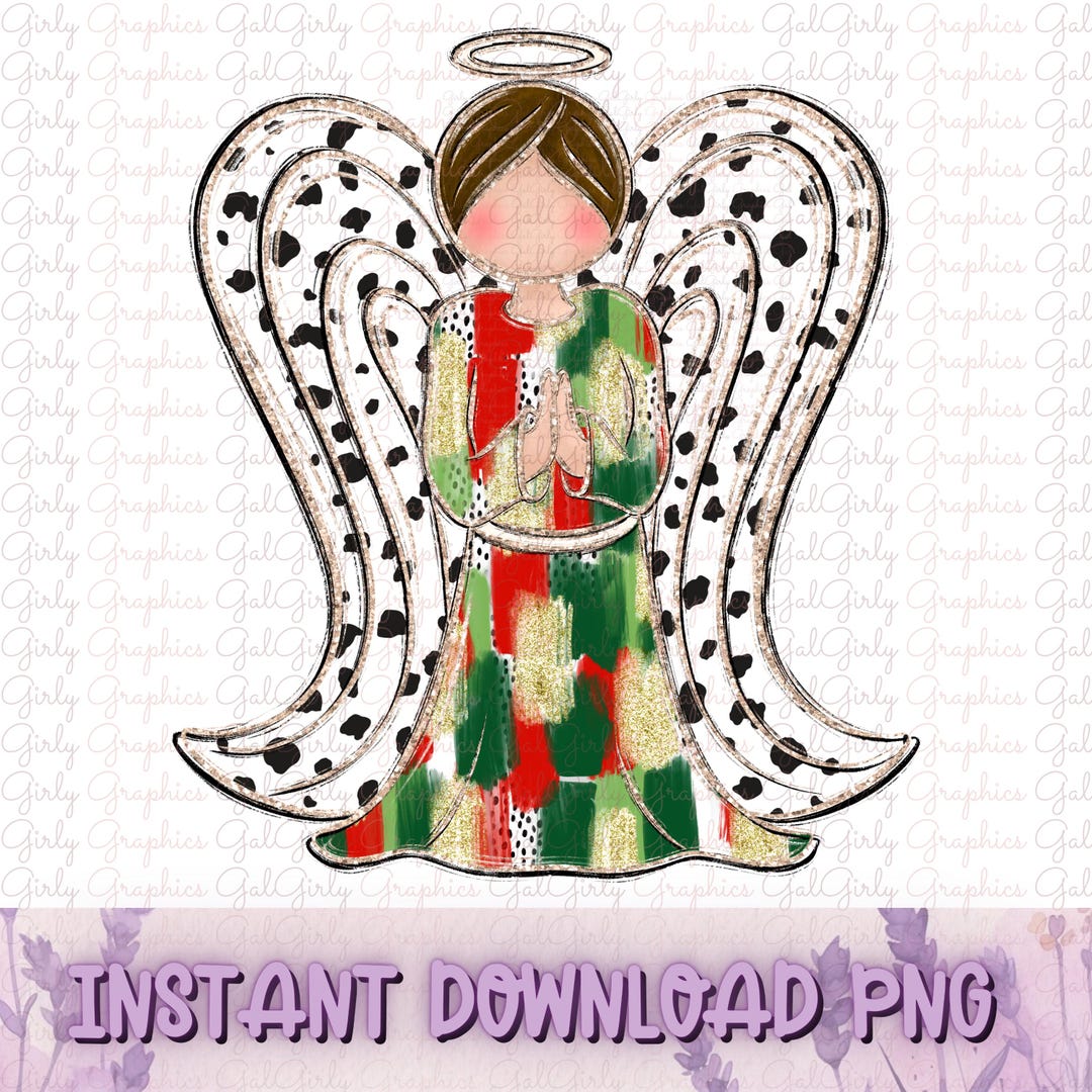 Trendy Christmas Angel Brush Stroke Png |cute Fun Angel Design ...
