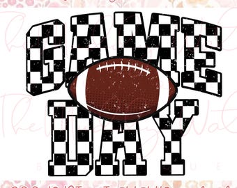 Retro Spiel Tag Fußball PNG | Beunruhigt kariert | Kommerzielle Nutzung | Sofortdownload | Fußball Mama | Fußball Spirit