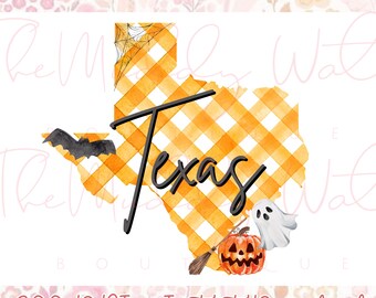 Spooktacular Texas State Halloween Sublimation Design PNG - 300 DPI - Descarga instantánea - Texas Spooky PNG