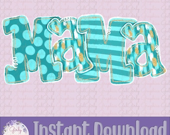 Painted MAMA Png | Trendy Brush Stroke Pattern | Faux Glitter | Mama Valentine Gift | Mama Valentine Png Dtf Design | Mama Sweatshirt Design