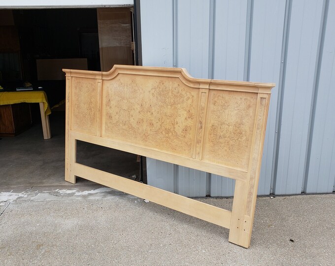 Vintage Drexel Heritage Corinthian King Size Burlwood Headboard 80l