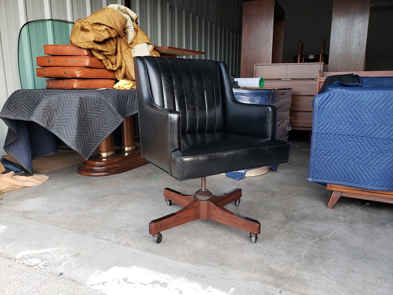 Vintage 1960 S Alma Desk Chair Mid Century Modern Black Image 0