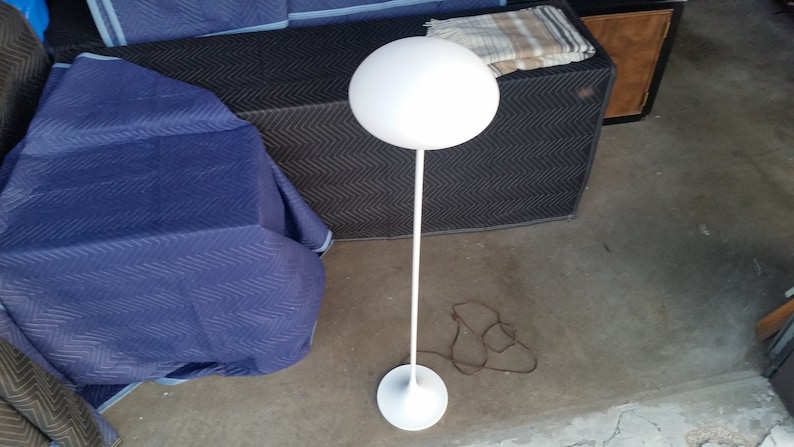 Vintage 1970/'s Laurel Mushroom Floor Lamp Mid Century Modern White Base Excellent Condition MCM