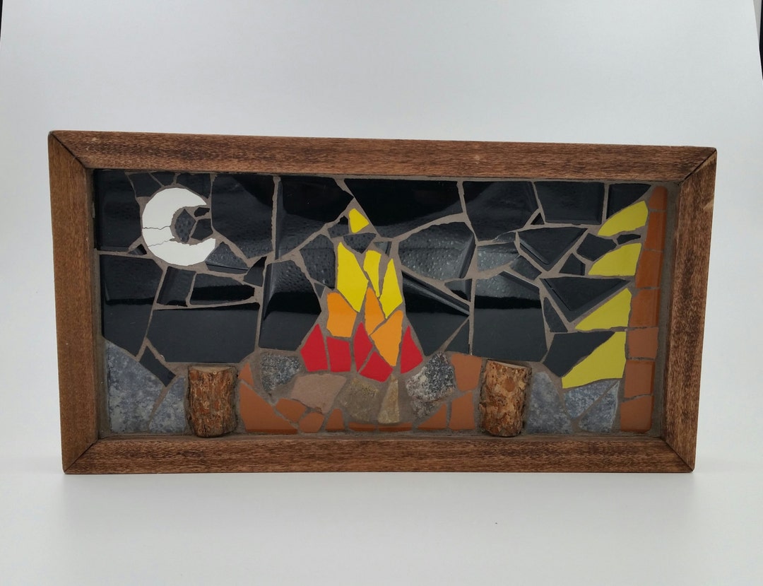 Vintage Tile Art Wall Hanging Mid Century Modern Harris Strong Style