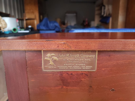 Vintage 1950 S Imperial Furniture Mahogany Entry Table Mid Etsy