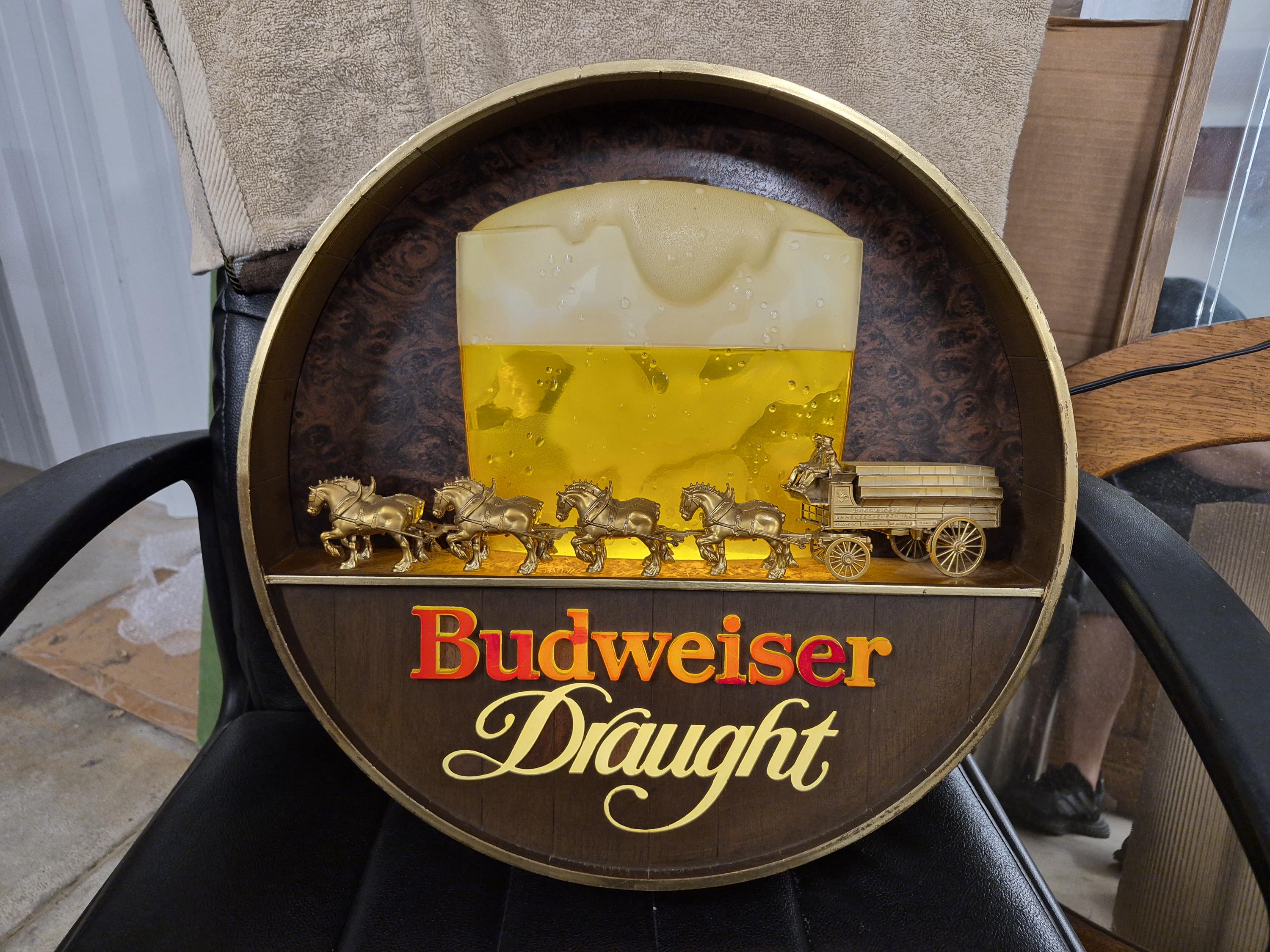 Vintage Budweiser Lighted Signs - Etsy