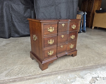 Pennsylvania House Chippendale 3 Drawer Chest Solid Cherry Block Front Brass Hardware
