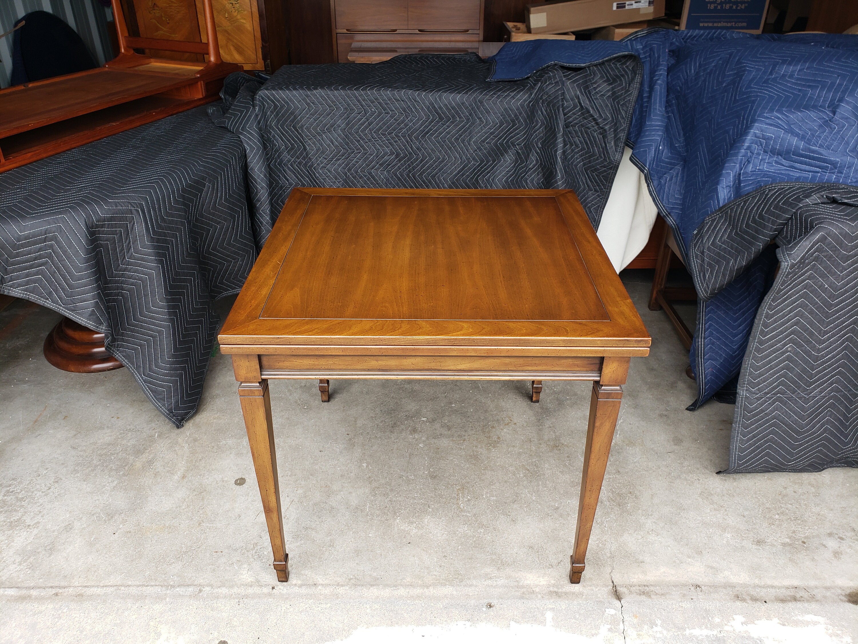 Vintage 1960 S Sligh Lowry Walnut Flip Top Game Table Etsy