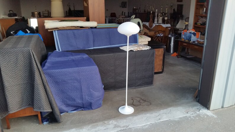 Vintage 1970/'s Laurel Mushroom Floor Lamp Mid Century Modern White Base Excellent Condition MCM
