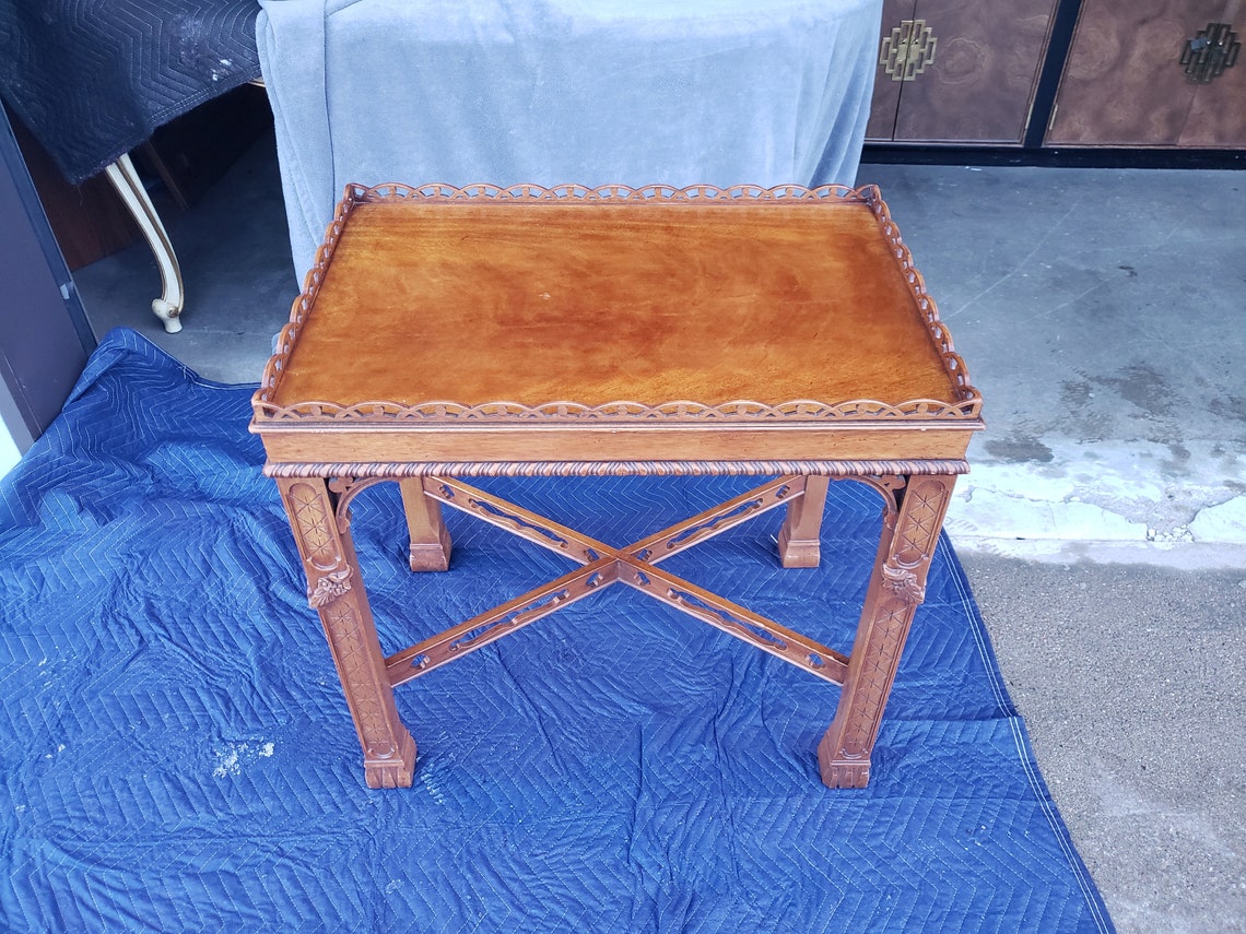 Vintage Henredon natchez Tea Table Sculptural Etsy