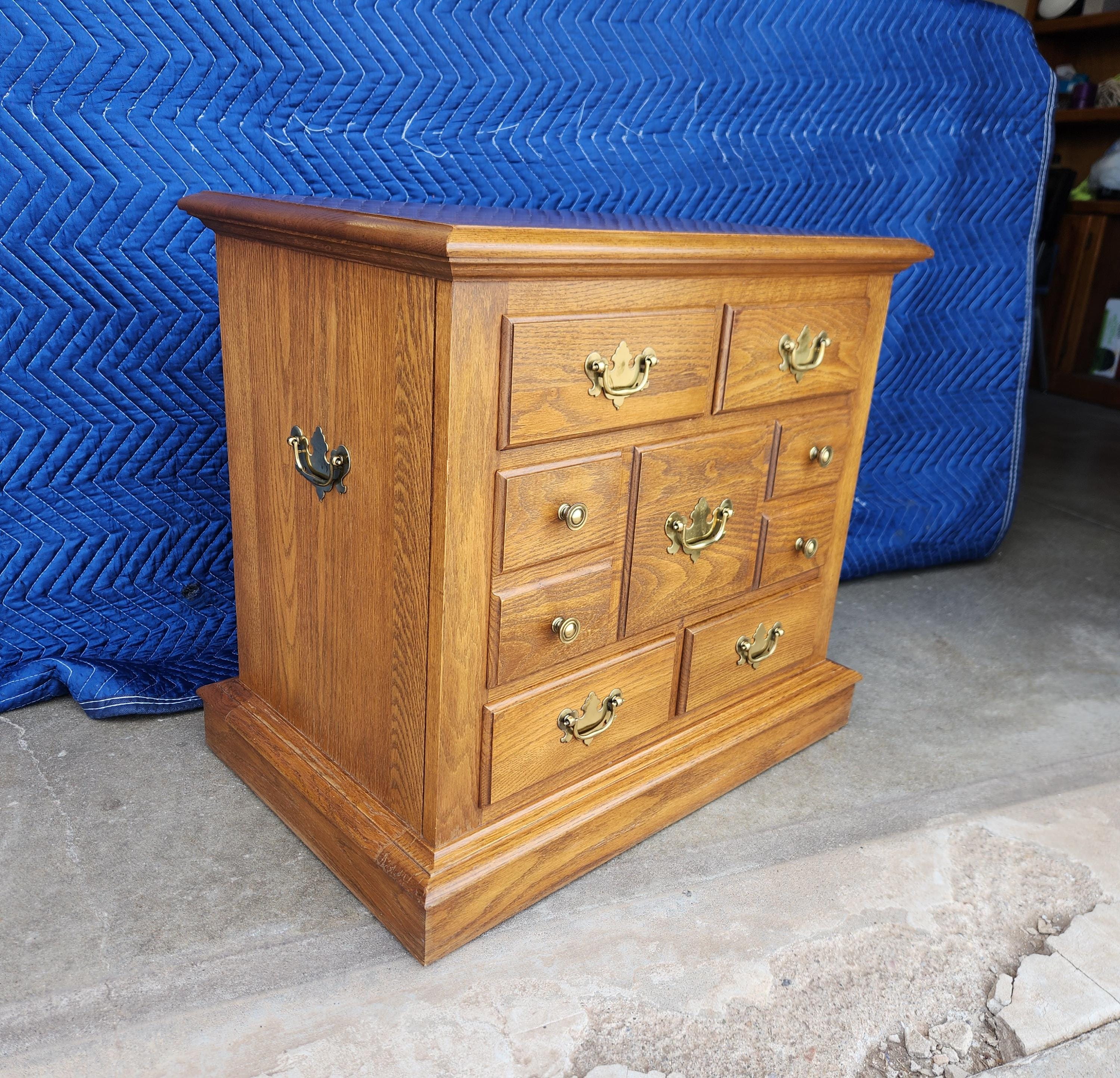 Vintage Pennsylvania House Solid Oak Chest Campaign-style Small