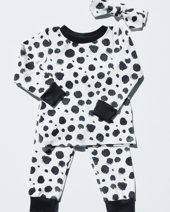 Items similar to Halloween Dalmatian Costume Baby Set Organic