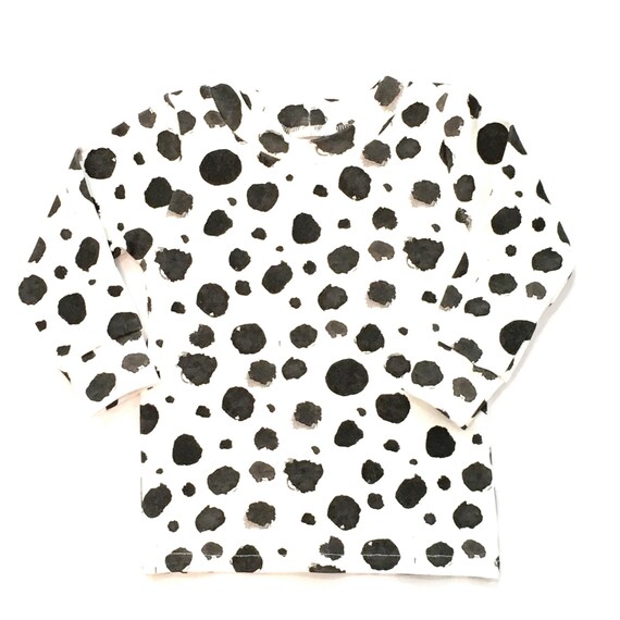 black and white polka dot shirt outfit