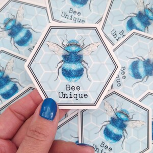 Bee Unique Die Cut Vinyl Sticker, Cute Bee sticker, Bumblebee sticker, vinyl slaps, laptop sticker, embellishment
