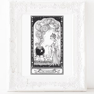 Tarot Kartenkunst Druck, große Tarotkarte, Große Arcana, der Zauberer